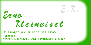 erno kleineisel business card